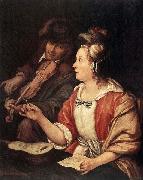 Frans van Mieris The Music Lesson oil painting